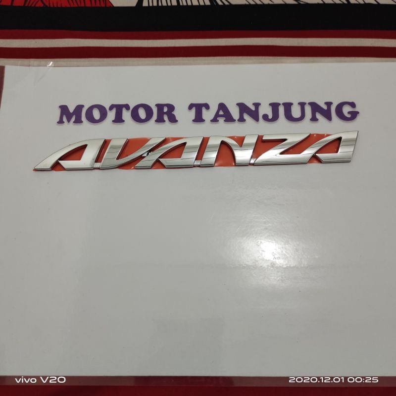 EMBLEM TULISAN AVANZA ORIGINAL chrom