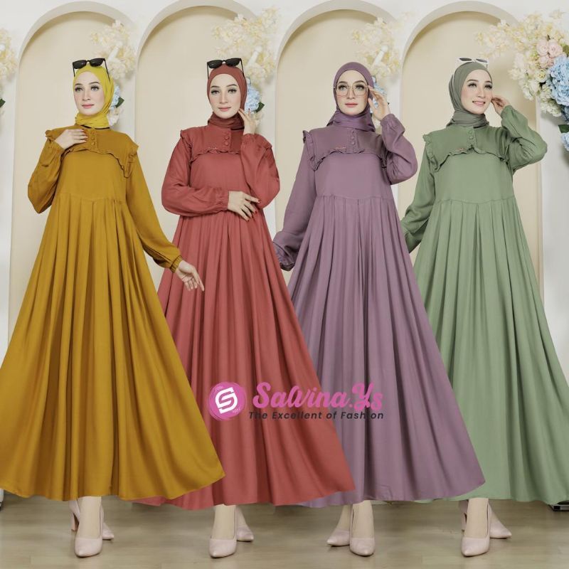 Gamis salvina kerut U kringkel terbaru