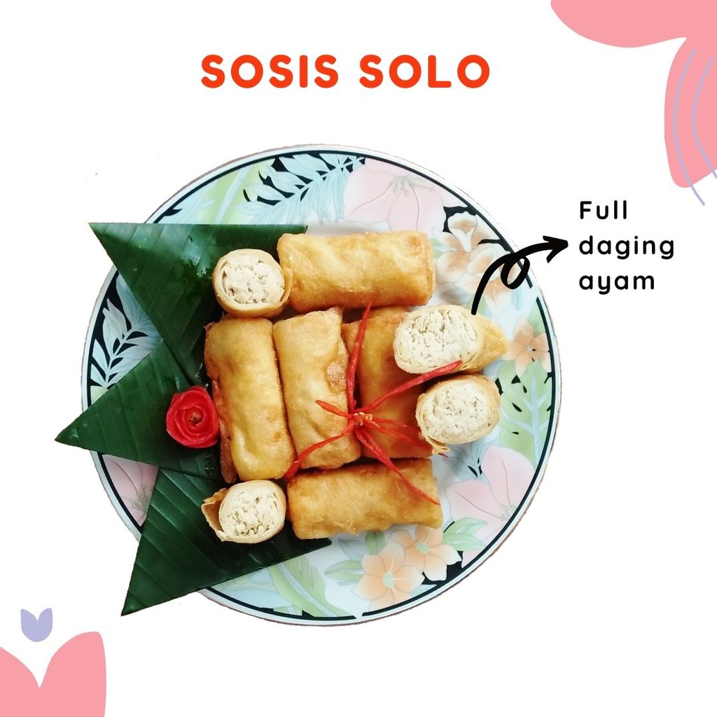 

Sosis Solo Frozen Plus Sambal Kacang Isi 10 pcs