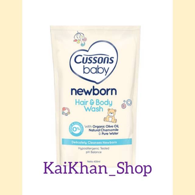 CUSSONS BABY New Born Hair &amp; Body Wash Doy - 400ml