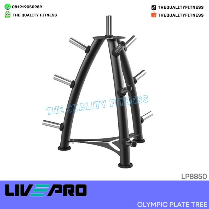 Rak Barbell Plate Tree Rack Dumbel Plate Dumbell Fitnes Livepro LP8850