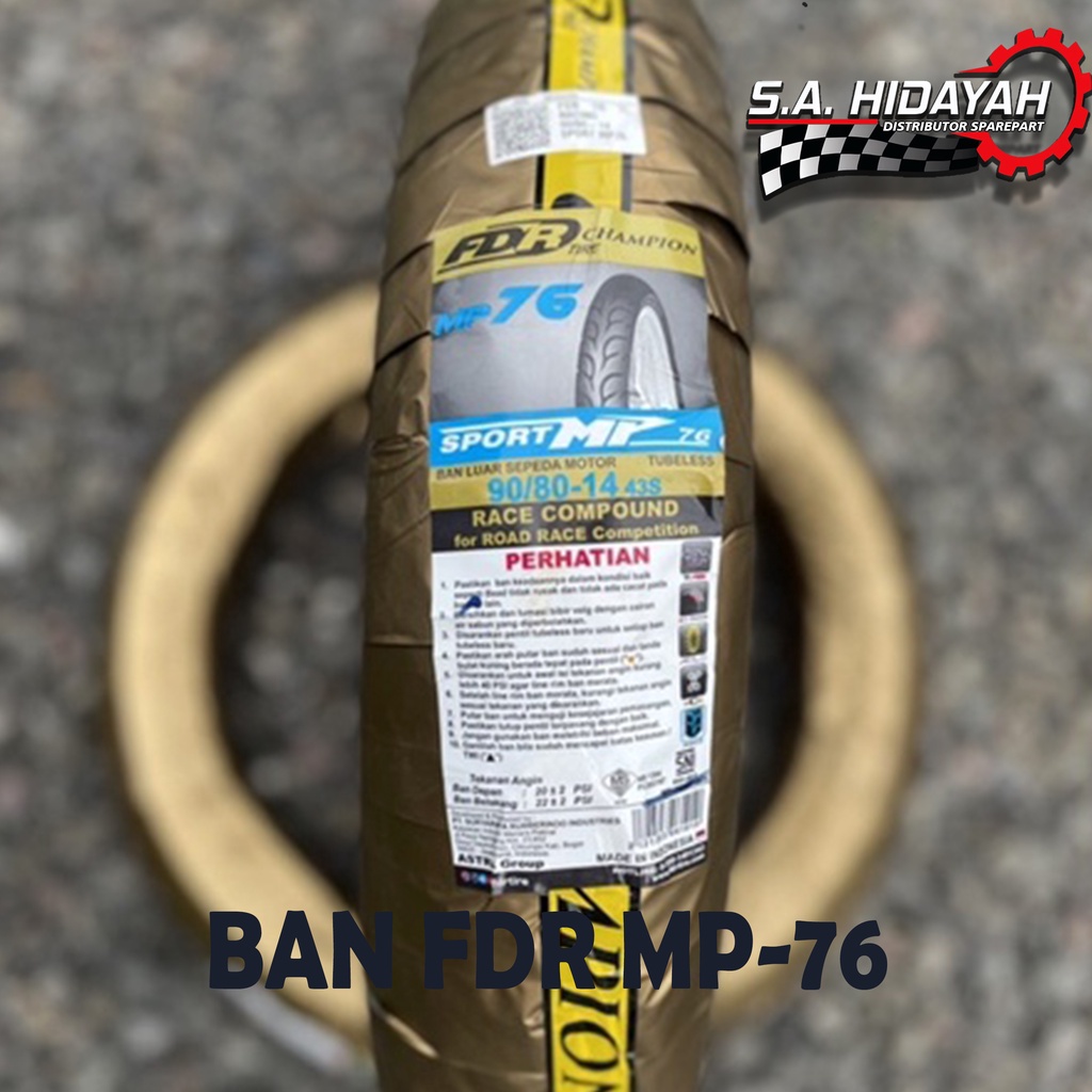 FDR Sport MP76 90/80 Ring 14 (BARU) Ban Motor Balap Racing soft compound MP-76 FDR