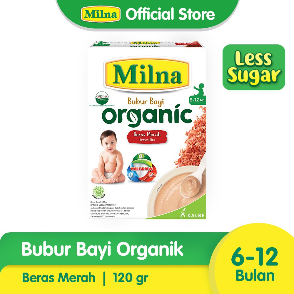 Milna Bubur Bayi Organik 120 Gr MPAsi Baby Food