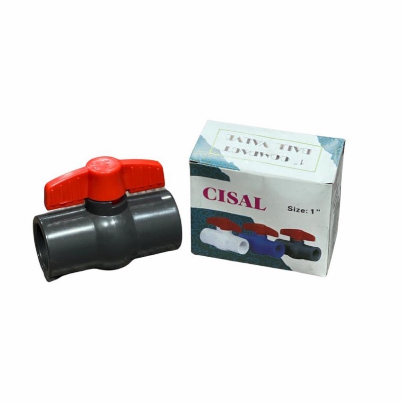 Ball valve pvc 1/2” 3/4” 1” merk cisal - stop kran pvc
