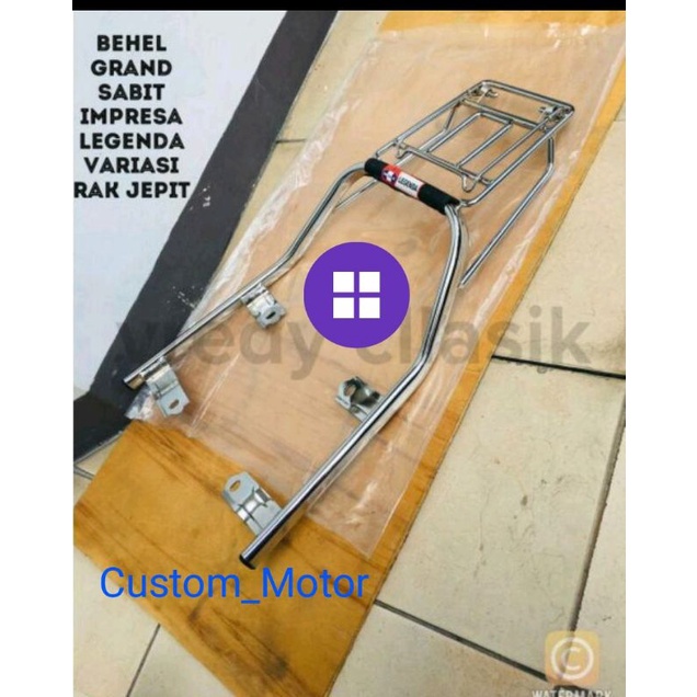 Begel Behel belakang jepit Honda Astrea Grand Sabit legenda 2 Tahun 95 96 97 bahan tebal full crom