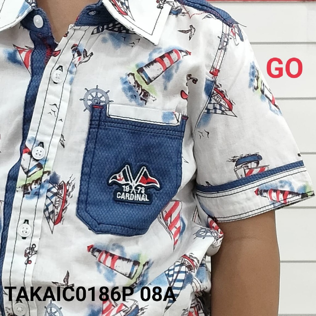 gof KD CARDINAL KIDS KEMEJA Anak Pakaian Atasan Hem Anak Laki Laki Casual Regular Lengan Pendek