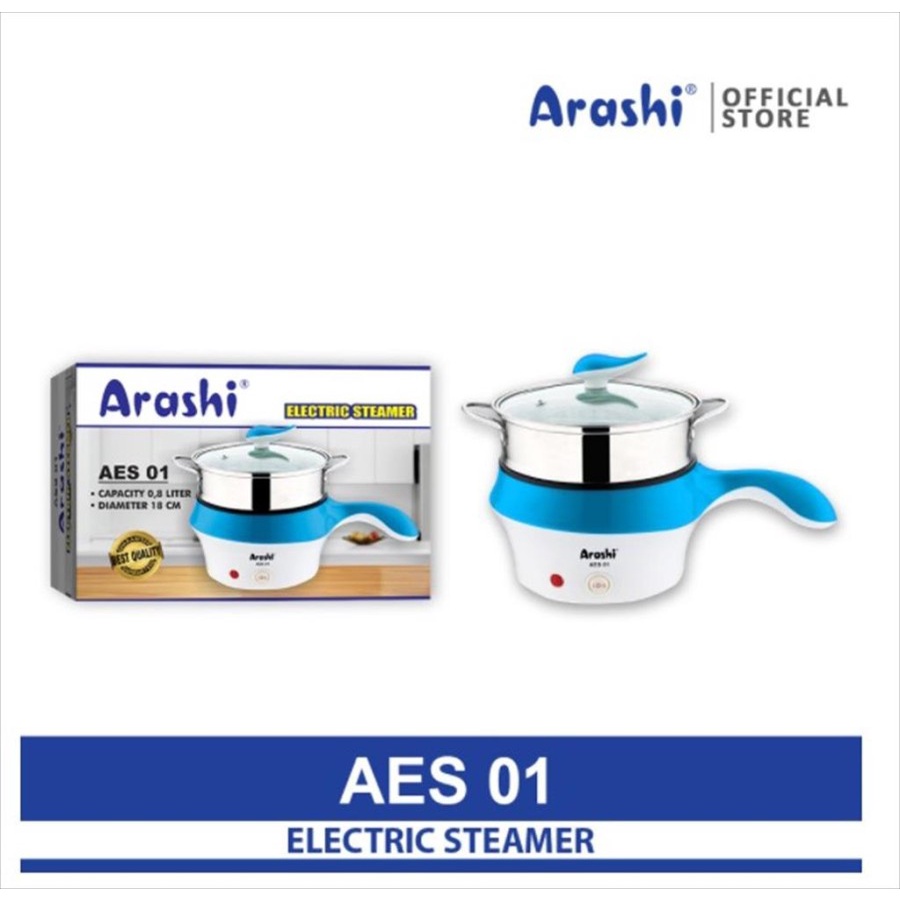 Arashi AES-01 Electric Steamer Panci Listrik AES01 Panci Kukus Elektrik Listrik Kukusan Stainless