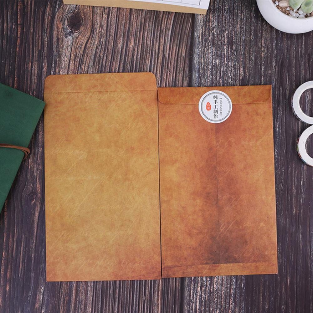 Nickolas1 Amplop Vintage Brown DIY Postcard Kreatif Gaya Lama Untuk Surat Amplop Hias