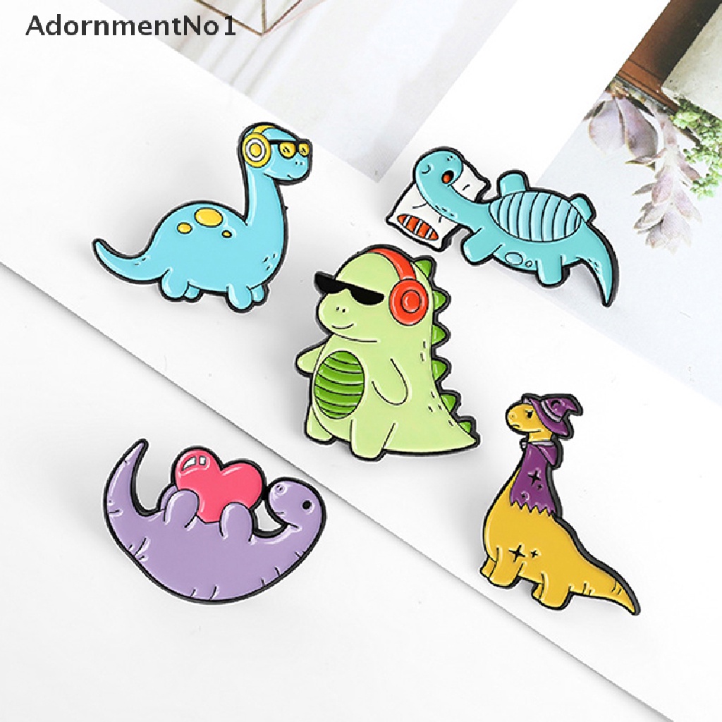 (AdornmentNo1) Bros / Pin Motif Kartun Dinosaurus + Hollow Untuk Aksesoris Pria / Wanita / Hadiah