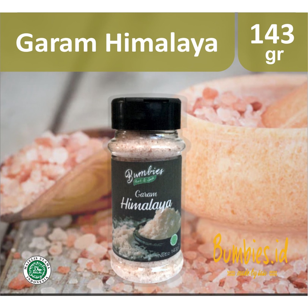 Himalayan pink salt 143gram 𝘽𝙪𝙢𝙗𝙞𝙚𝙨 𝙃𝙚𝙧𝙗 𝙖𝙣𝙙 𝙨𝙥𝙞𝙘𝙚𝙨 |  Garam himalaya  | garam botol | penyedap