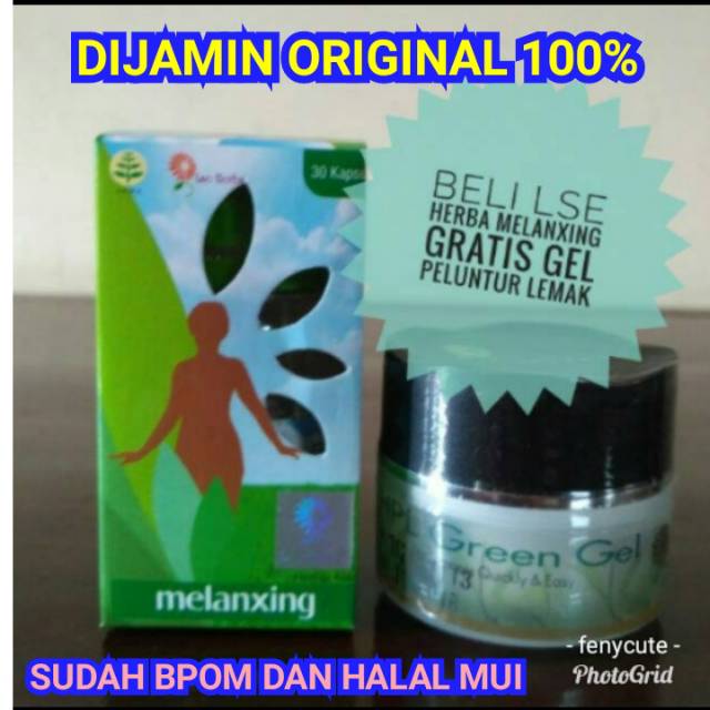 Langsing Alami Lse herbal Melanxing ORIGINAL free hot gel (garansi dijamin original)