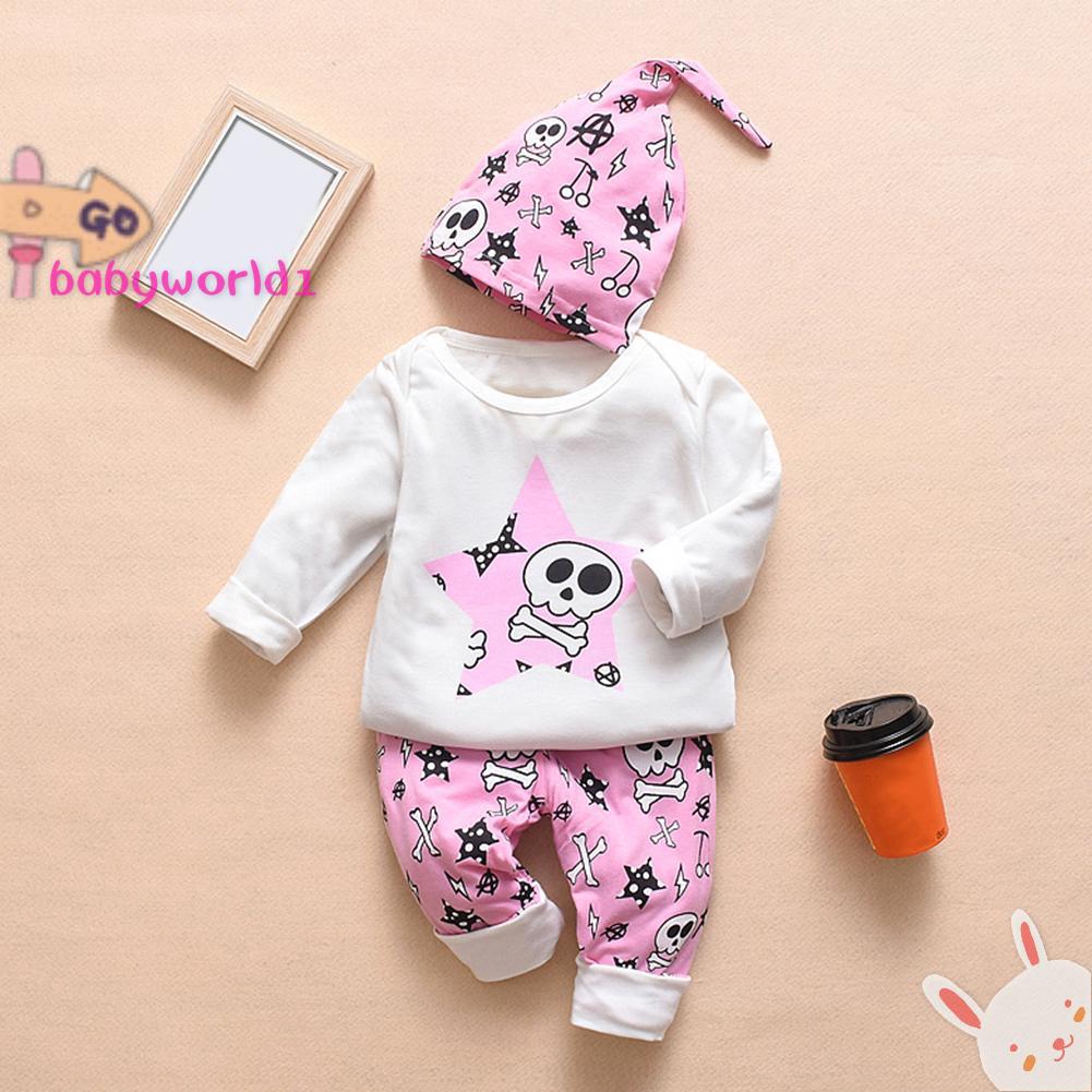 BABYWORLD1 3Pcs Set Sweater Kaos Round Neck Celana Panjang BABYWORLD1 3Pcs Set Sweater Kaos Round Neck Celana Panjang