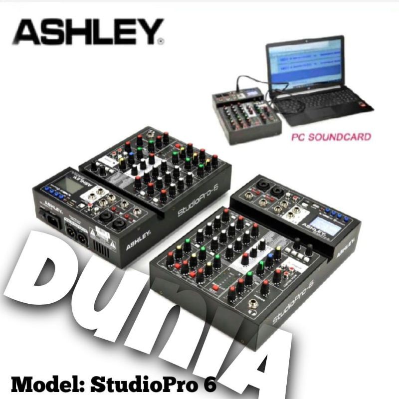 Mixer Ashley StudioPro 6 Original 6 Channel Bluetooth - With Soundcard