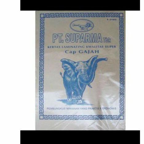 

Kertas Nasi cap Gajah biru | Kertas Nasi Cokelat tanggung | Kertas Minyak Isi 250 lembar (ART. 781)