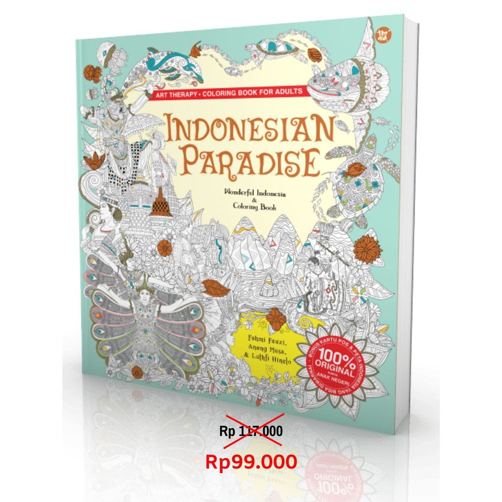 Download Indonesian Paradise Coloring Book For Adults Shopee Indonesia
