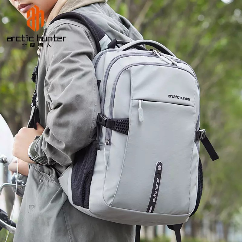 B00388 Tas Arctic Hunter Cowok Ransel Pria Laptop Bag 15.6 Sporty USB