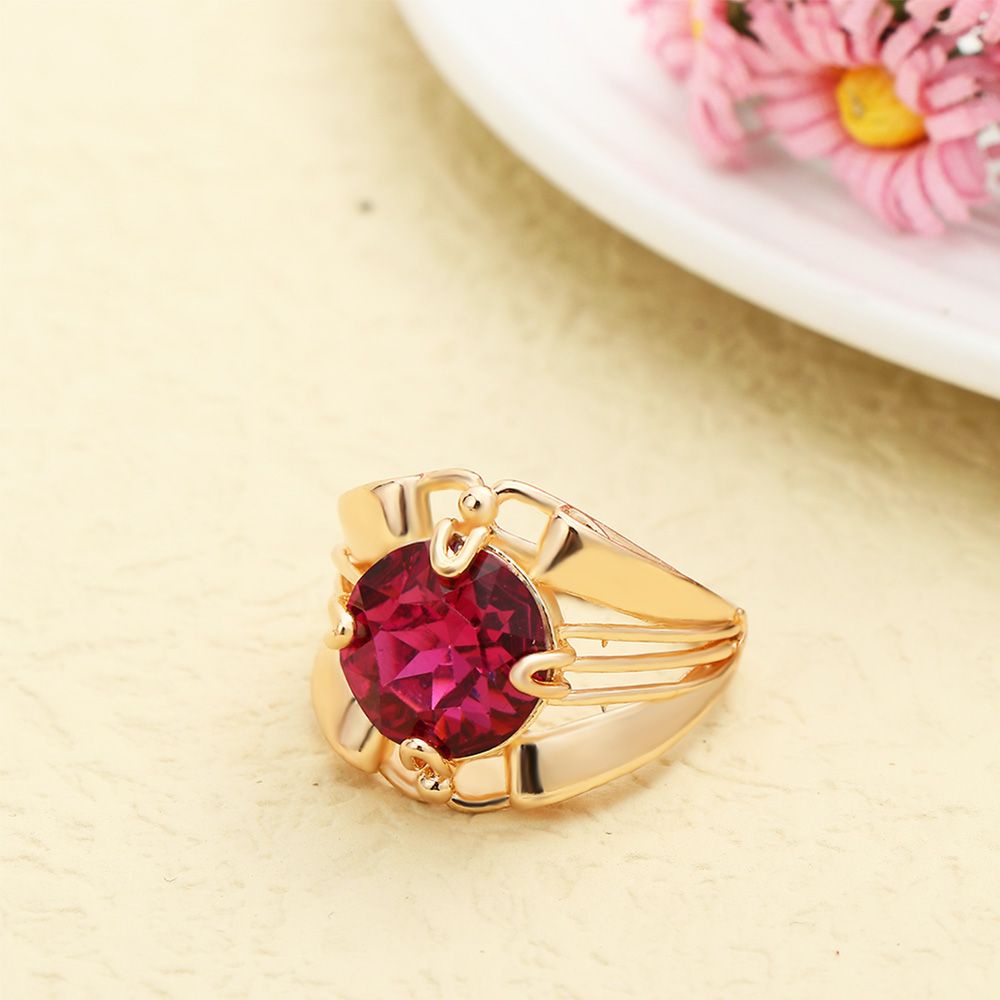 WONDERFUL Gothic Luxury Oval Zircon Stone Charm Red Crystal Jewelry Engagement Ring Women Diamond Retro Vintage Wedding Rings