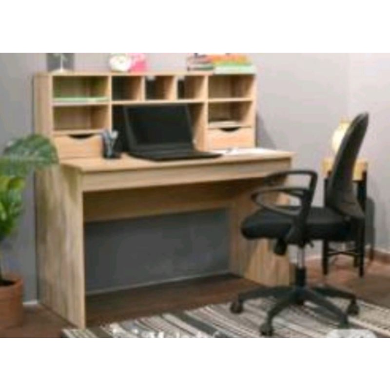 Meja belajar kayu jati mentahan