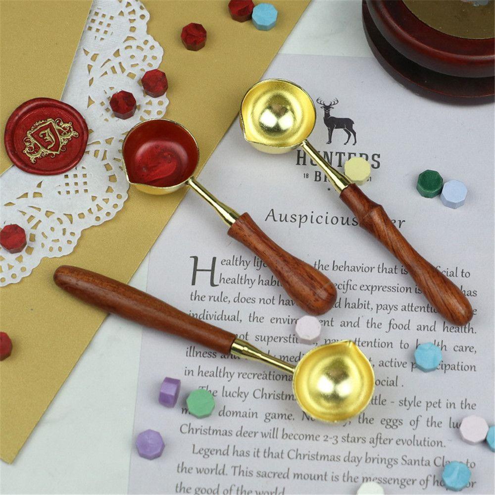 Solighter Sealing Wax spoon Metal Kartu Natal vintage Undangan Pernikahan Wax stamp