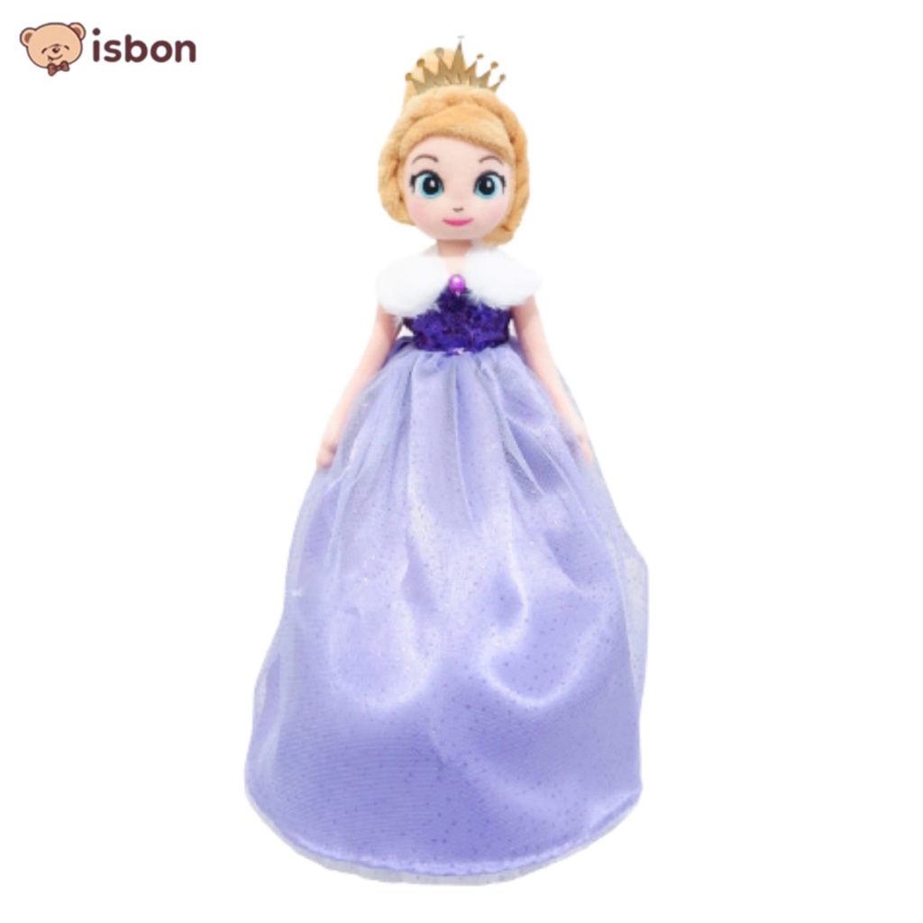 Boneka princess mona mainan anak cewek puteri dress purple baju ungu plush doll anna figure cartoon istana boneka