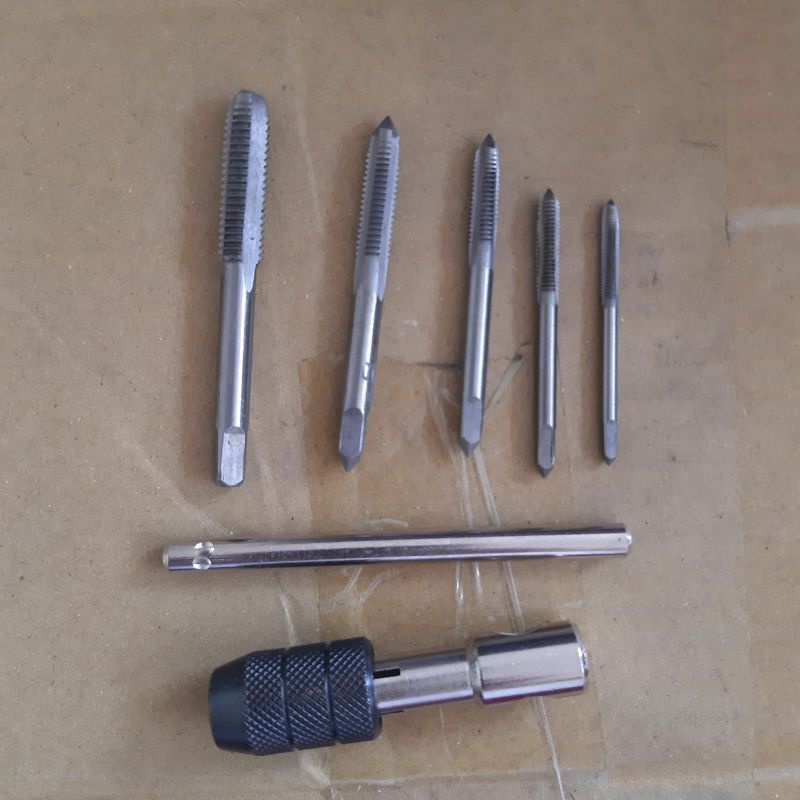 hand tap drill set alat bikin drat baut rusak