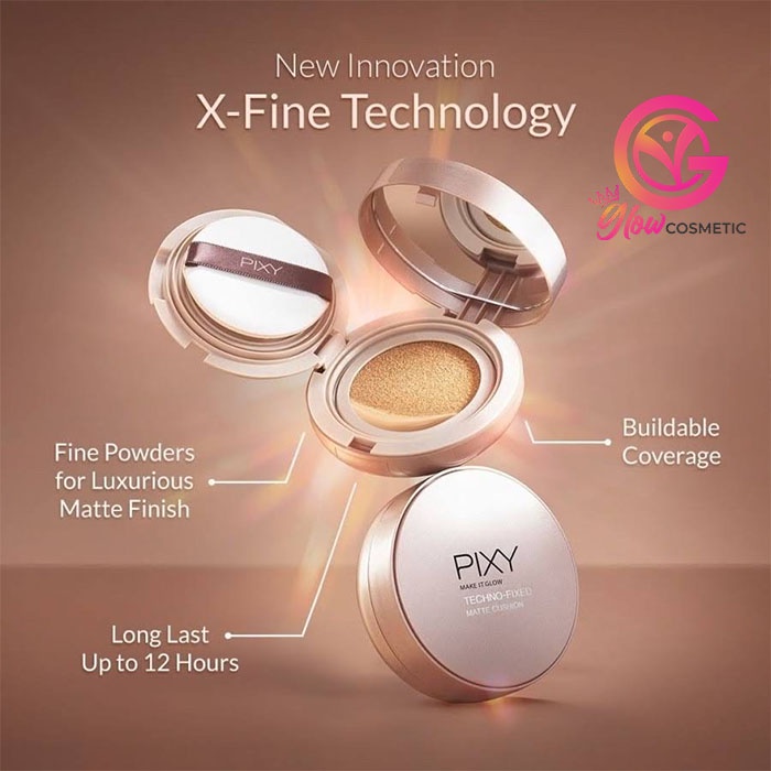 PIXY MAKE IT GLOW TECHNO-FIXED MATTE CUSHION X-FINE TECHNOLOGY SPF 50+ &amp; PA++