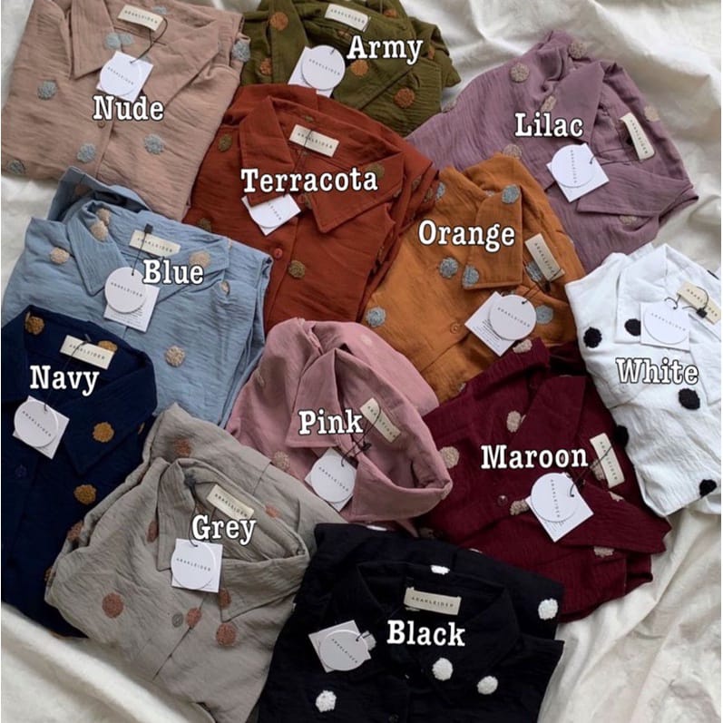 [ARASCARF] POLKA SHIRT ARASCARF FREE GIFT
