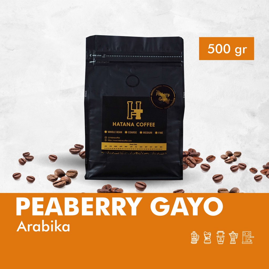 

Kopi Arabika Peaberry Gayo - Roasted Bean - 500g