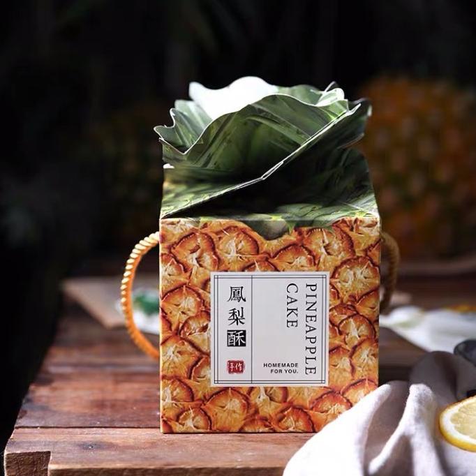 

] Kotak kue nastar lucu kotak pineaple tart 11x11x11cm