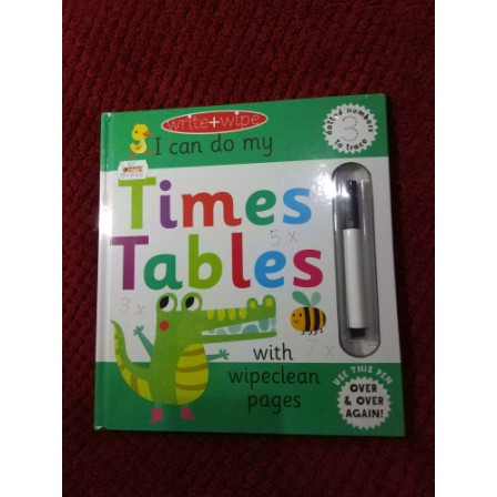 Time Tables - Wipe and Clean book-Impor Book-Children Book