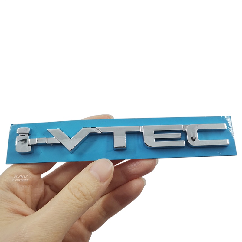 1pc Stiker Emblem Logo IVTEC I-VTEC Pengganti Bahan ABS Krom Untuk Bagasi Belakang Mobil HONDA