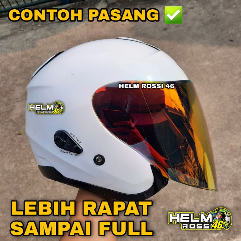 Visor KYT Kyoto INK Dynamic Venom Gratis Rachet Iridium Blue Red Gold Merah Gold Silver Tanpa Rachet