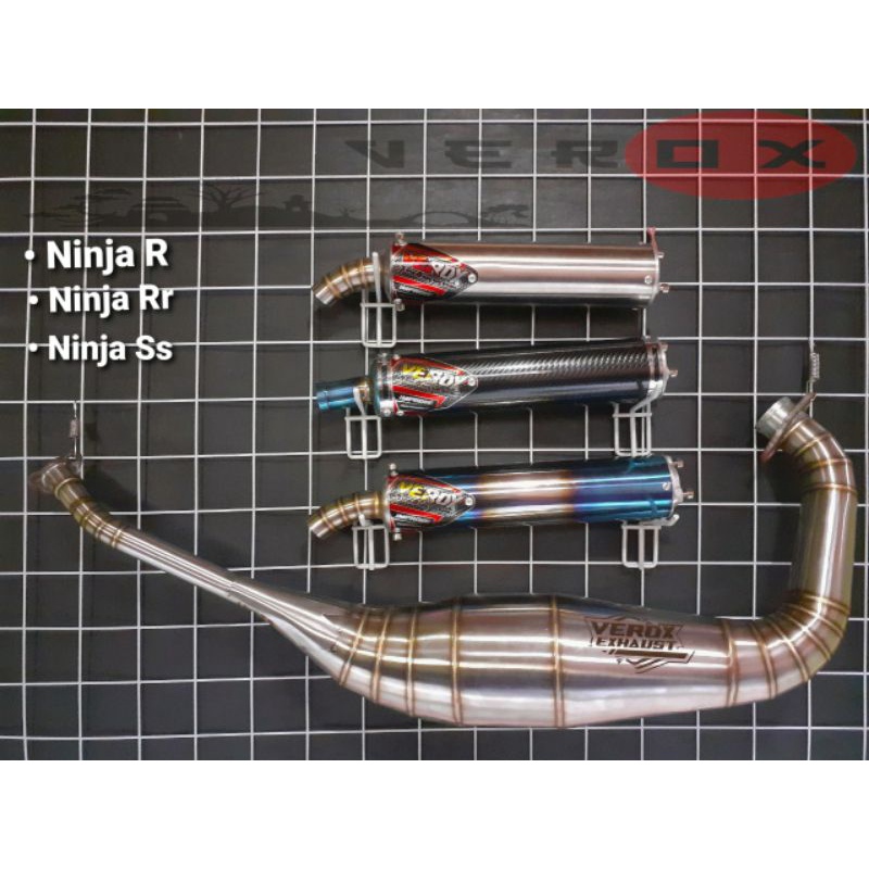 KNALPOT RACING ORIGINAL VEROX TIPE L03 FOR NINJA R NINJA Rr NINJA Ss FREE LASER NAMA FULL STENLIS NO
