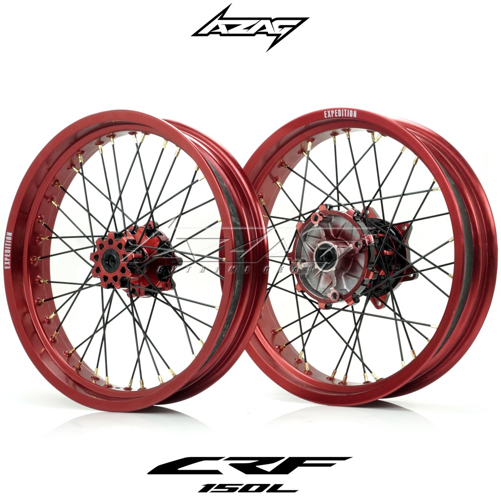 velg set motor honda crf 150 expedition red wilwood ring 17 supermoto