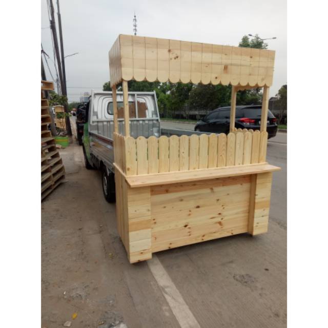 Gerobak jati belanda/ gerobak murah/ gerobak minimalis/ booth jati belanda/booth  minimalis