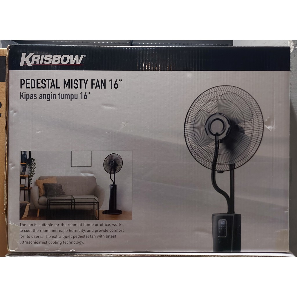 KRISBOW KIPAS UAP 16 INCH / STANDING MISTY FAN LB-FS06 / KIPAS UAP DIGITAL DENGAN REMOTE