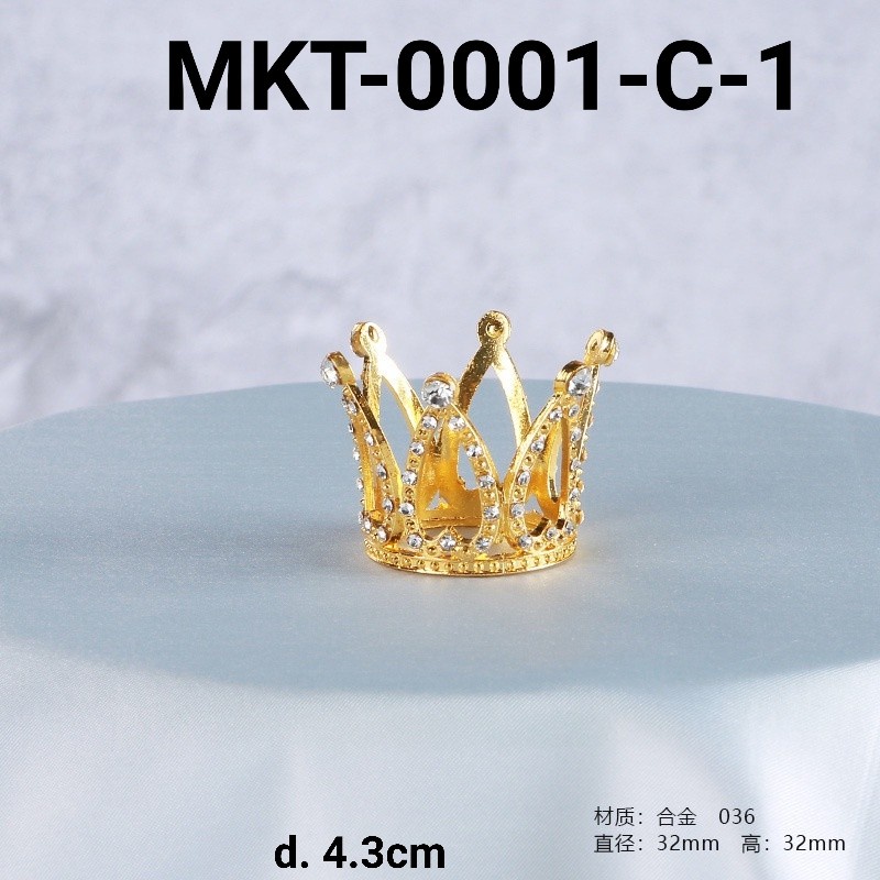 Helle_Bore Gr-Mkt-0001 Cake Topper Hiasan Kue Cake Mahkota Tiara Crown Raja Ratu