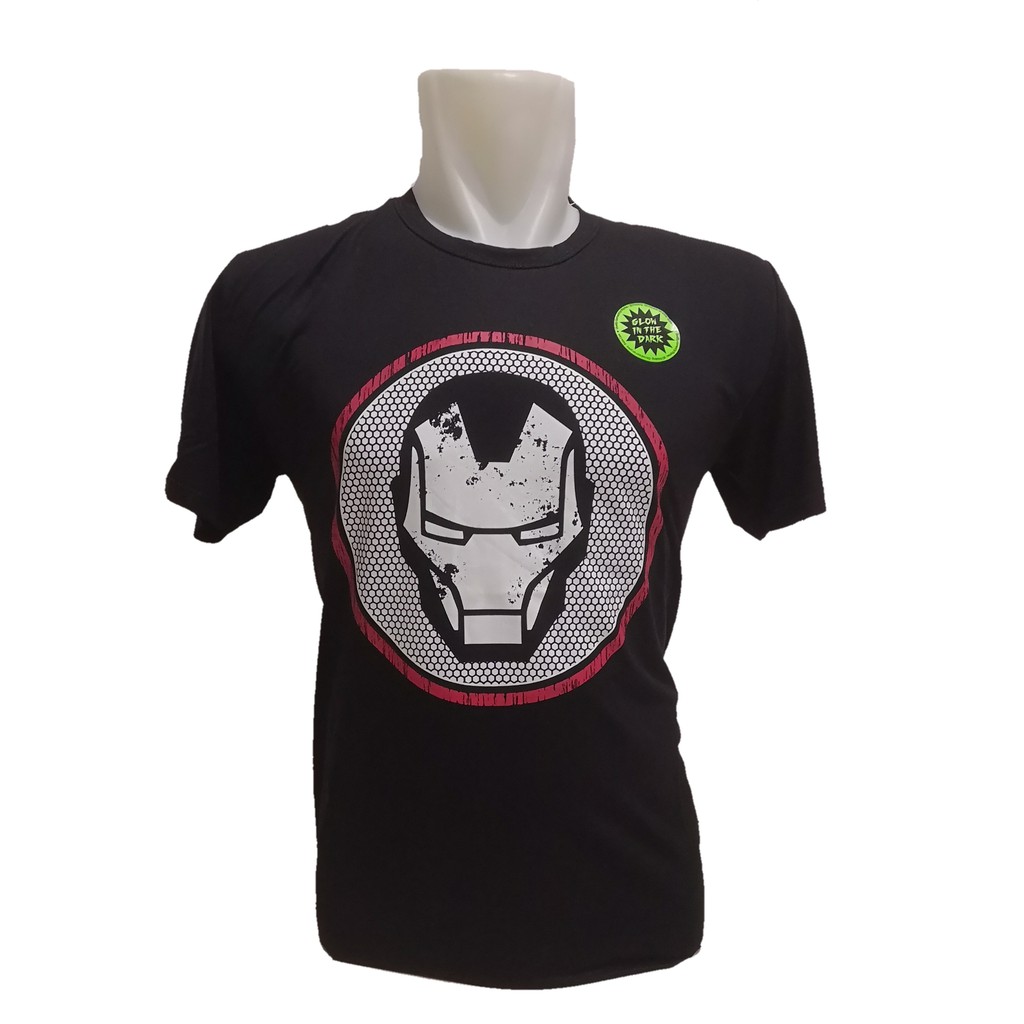 Baju Kaos Iron Man Glow in the dark Tshirt Superhero Avengers Import Premium Big Size Jumbo XXXL