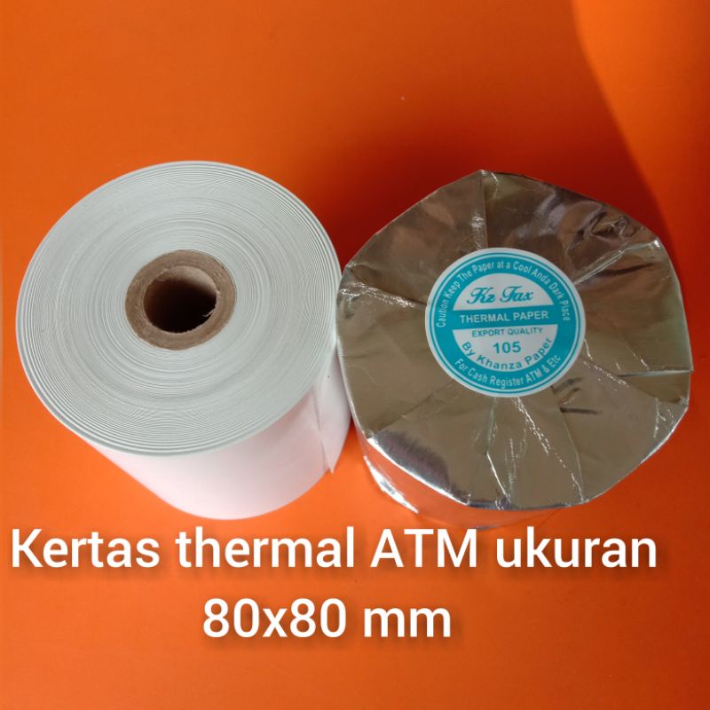

Kertas thermal ATM uk 80x80 mm harga 5 roll