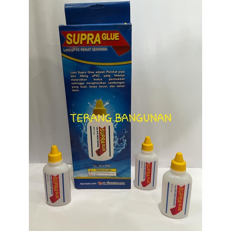 LEM uPVC REKAT SENYAWA SUPRA GLUE/LEM PIPA uPVC