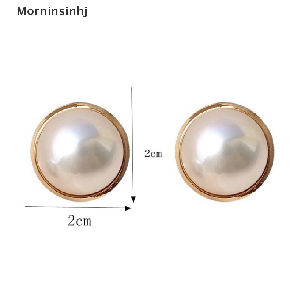 Anting Stud Mutiara Simulasi Bentuk Bulat Besar Gaya Korea Klasik Elegan Untuk Wanita 2021