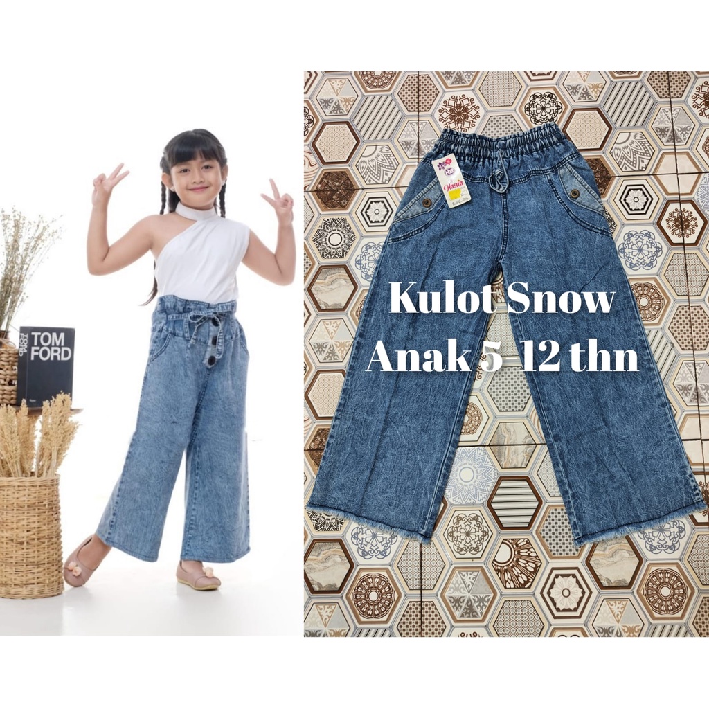 Kulot Lev*s Anak Perempuan Bahan Jeans Snow Size M. L. XL. Tanggung
