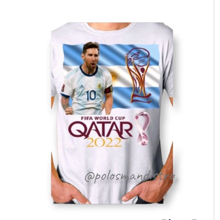 KAOS PIALA DUNIA QATAR 2022 / KAOS NEGARA ARGENTINA TEAM TANGO MESSI / KAOS PRIA BOLA