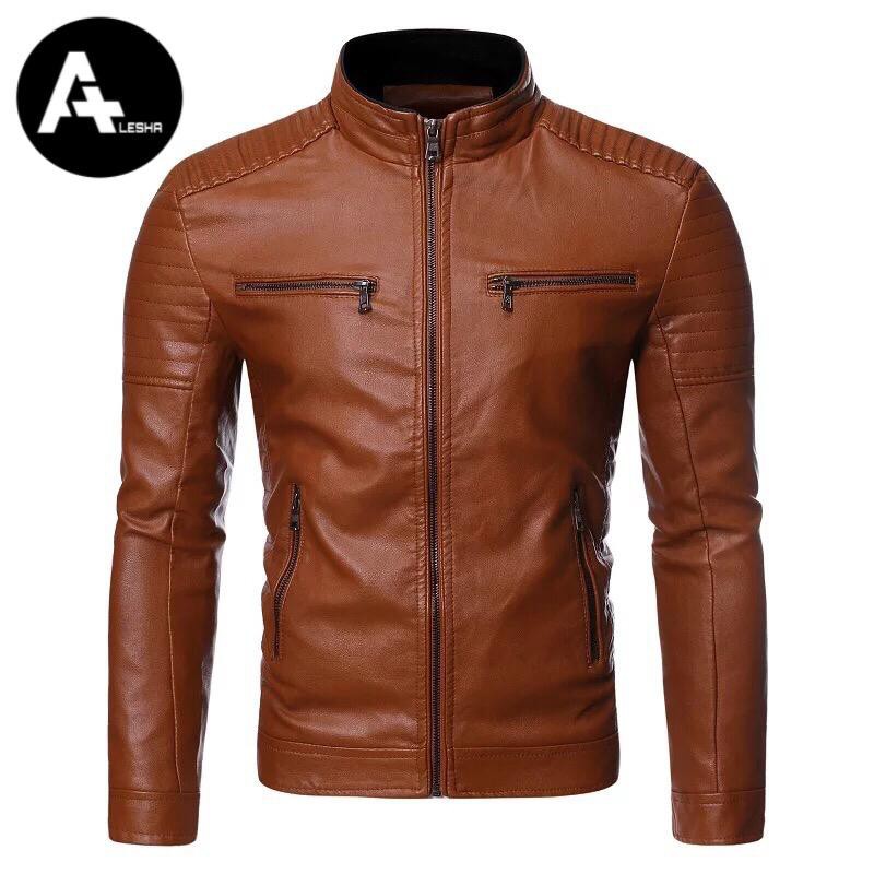 JAKET RACING PRIA MOTIF TRANCE LINE KULIT SINTETIS