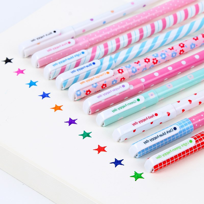 [THE UNIVERSE] Pulpen Warna 10in1 Pena cair Gel Pen Pulpen Warna Color Pen Set - ST018