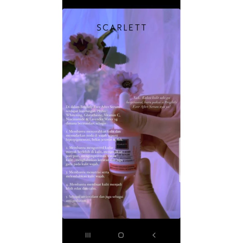 1paket perawatan wajah Scarlett