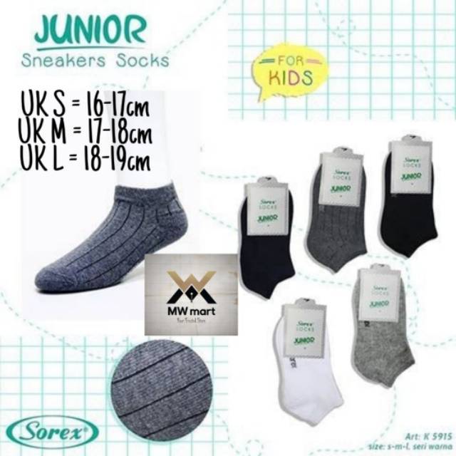 Kaos kaki anak Sorex K 5915 semata kaki