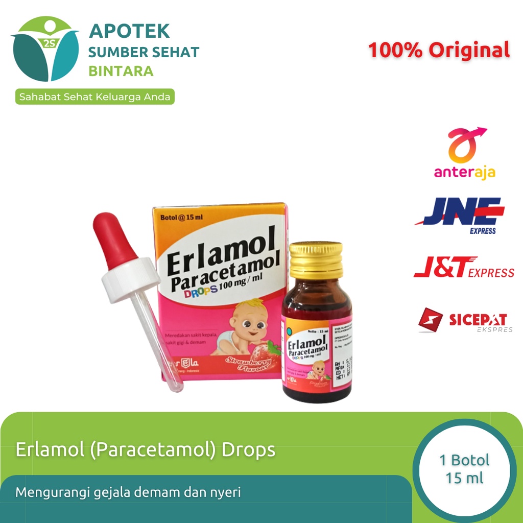 Erlamol Drop Obat Demam Anak 15 ml