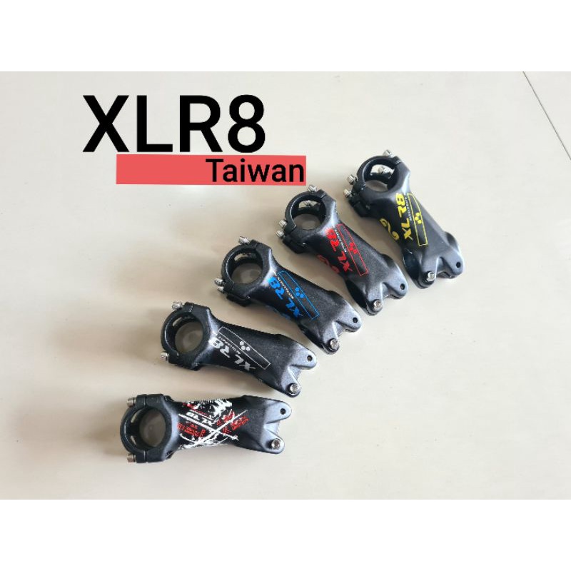 Stem Sepeda XLR8 Taiwan Panjang 8cm 80mm 80 mm Alloy Diameter 31.8 Oversize Alumunium 17 Derajat MTB Roadbike Road bike Mosso