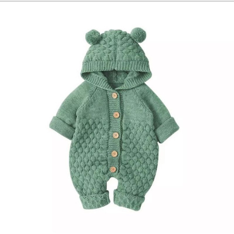 Jumper Rajut Anak Bayi Lucu 0-6 bulan  UNISEX/Jumper bayi perempuan/Jumper bayi laki-laki-Mint